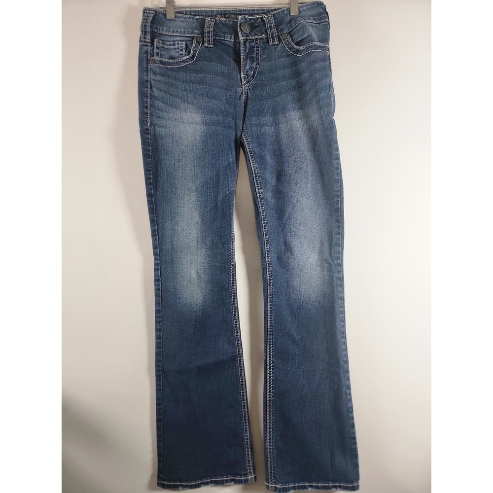 Silver Jeans Co Suki Mid Slim Boot Dark Wash Blue Womens W29/L31 L93606SAI461